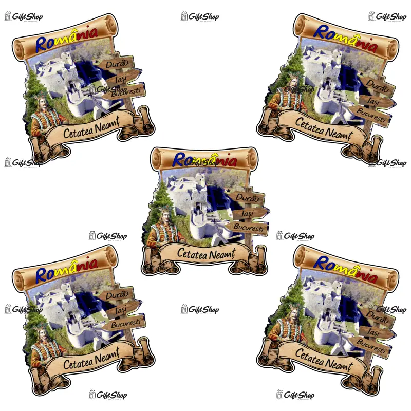 Cetatea neamt, romania, magnet papirus, model mgs 208